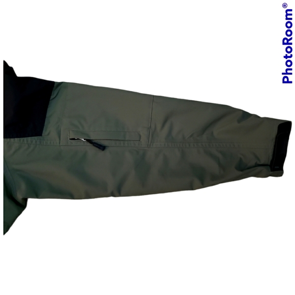 Eddie Bauer WeatherEdge Green Hooded Rain Parka Jacket Coat - Picture 5 of 8